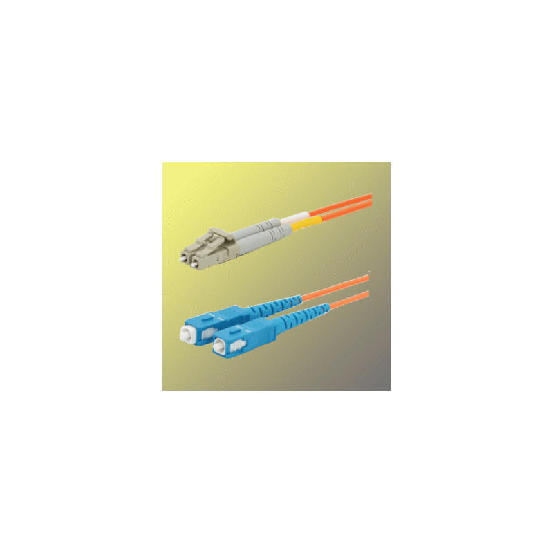 Optický patchkábel duplex LC-SC, 62,5/125um MM, 1m, OM1