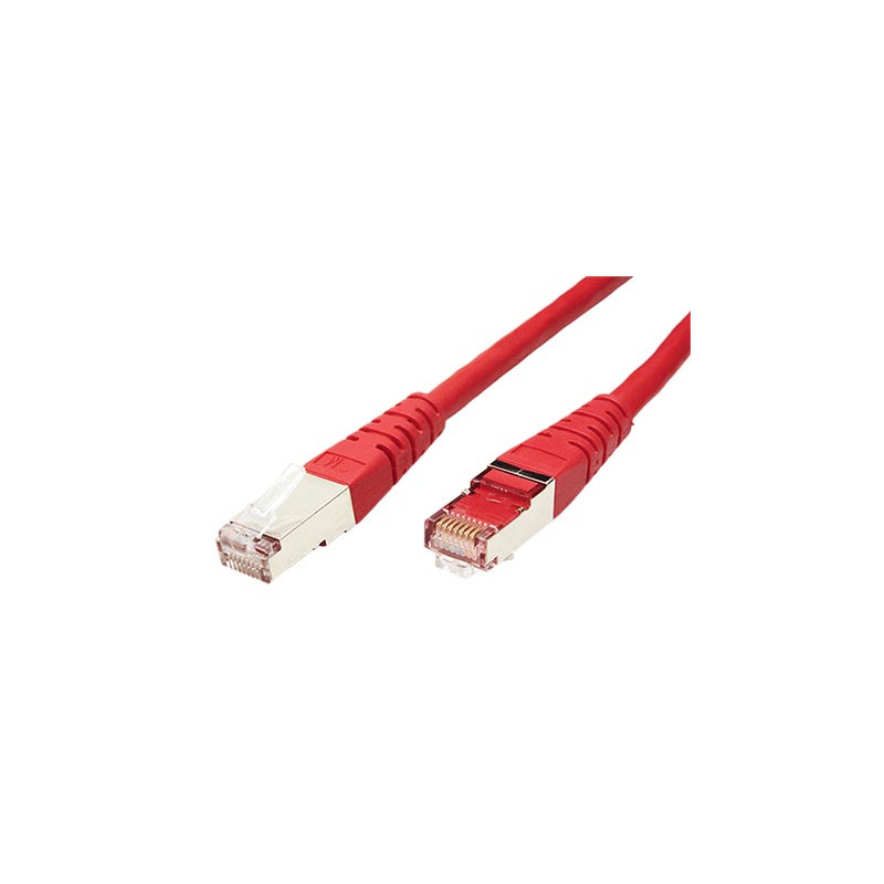 Patchkábel S/FTP, Cat6, 2xRJ45, 1m červený