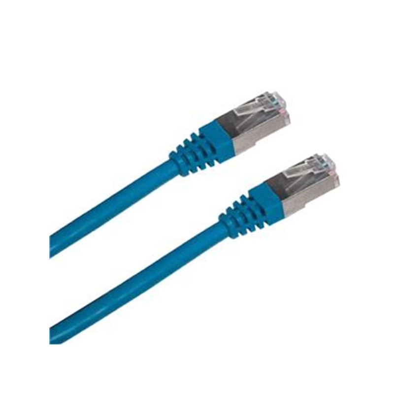 Patchkábel S/FTP, Cat6, 2xRJ45, 1m modrý