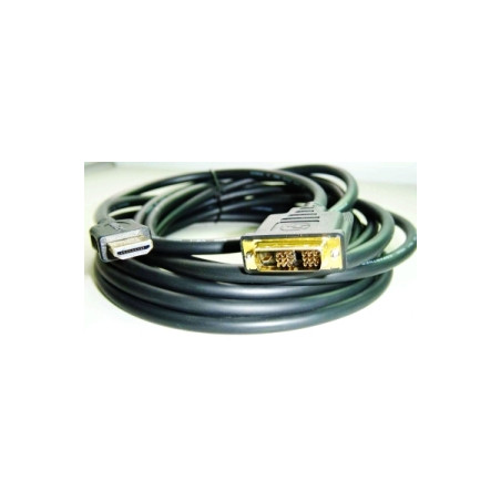 Kábel HDMI-DVI 1,8m, M/M tieň., pozlátené kontakty 1.3