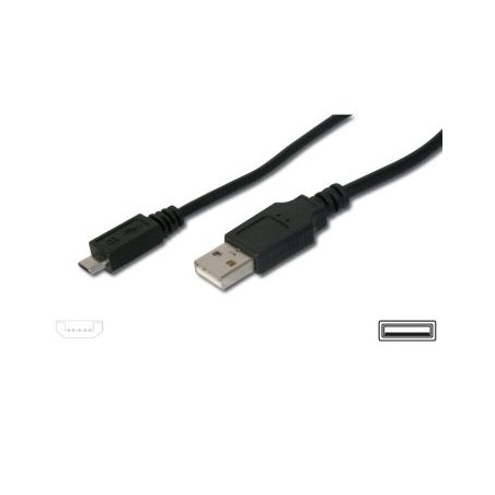 PremiumCord Kábel micro USB, A-B 1m