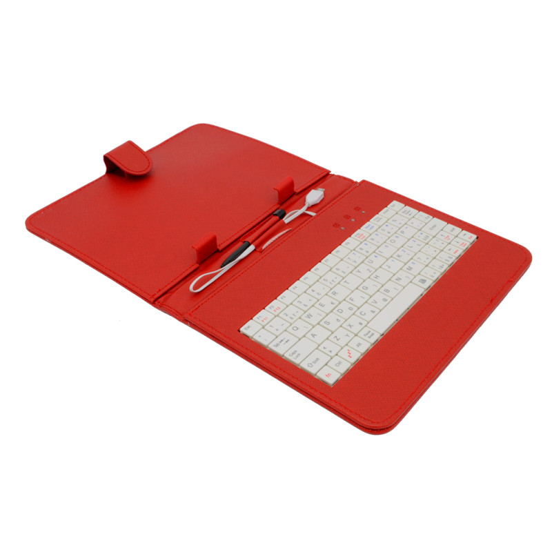 AIREN AiTab Leather Case 2 with USB Keyboard 8'' RED (CZ/ SK/DE/UK/US.. layout)
