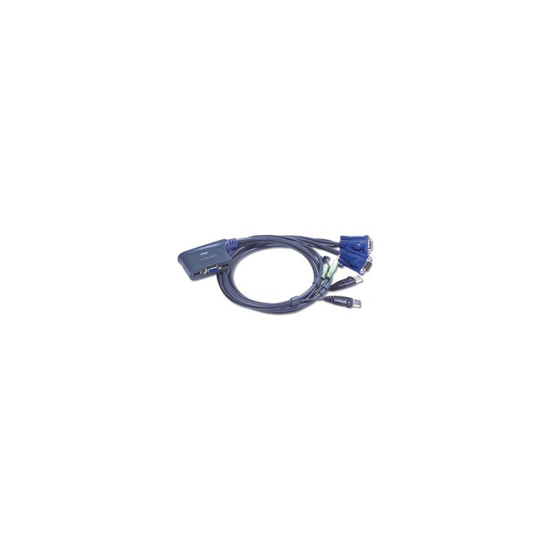 Aten 2-port KVM USB mini, 1,8 m káble audio,