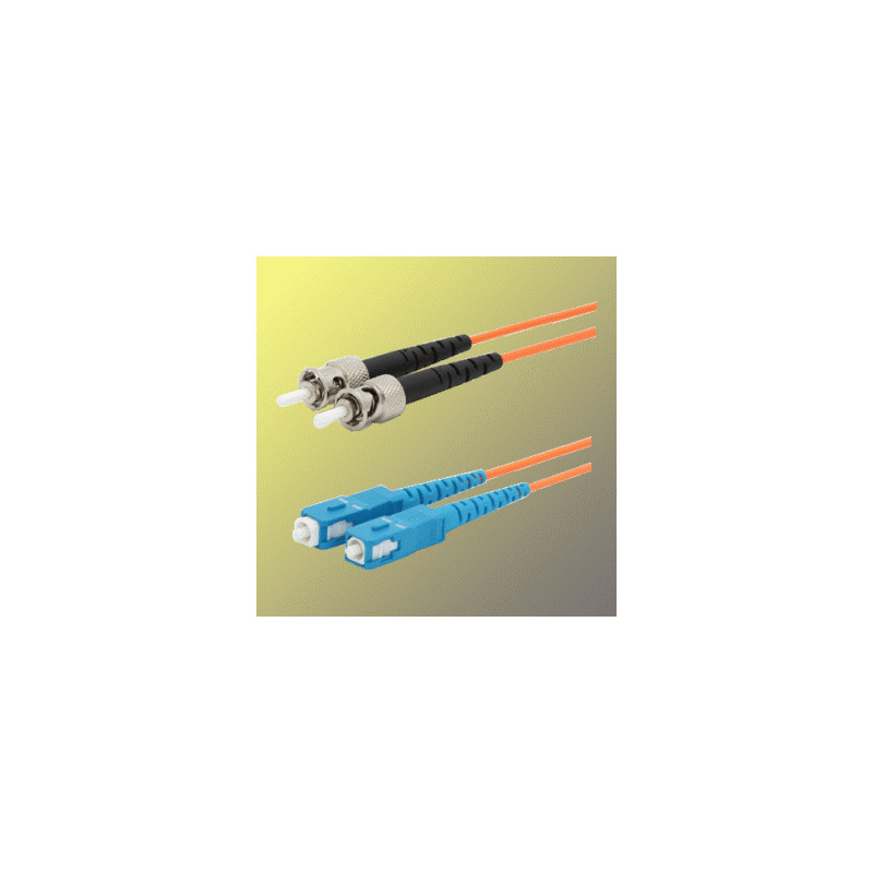 Optický patchkábel duplex ST-SC, 62,5/125 um MM, 10m, OM1