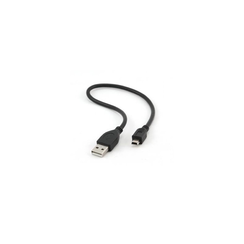 Kábel USB A-MINI 5PM 2.0 30cm HQ, zlac kontakty