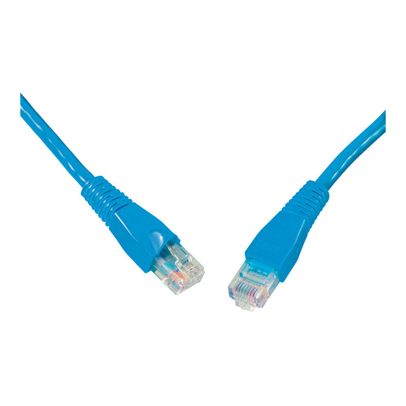 SOLARIX patch kábel CAT5E UTP PVC 0,5m modrý snag-proof
