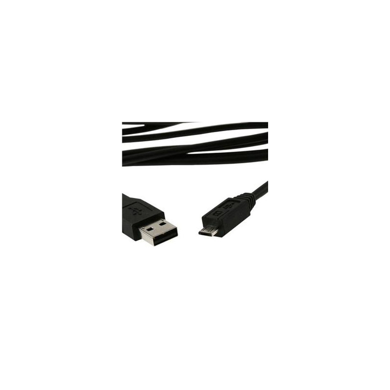 Kábel USB A Male/Micro B Male, 0.5m, USB 2.0, čierny