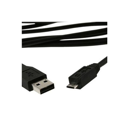 Kábel USB A Male/Micro B Male, 0.5m, USB 2.0, čierny