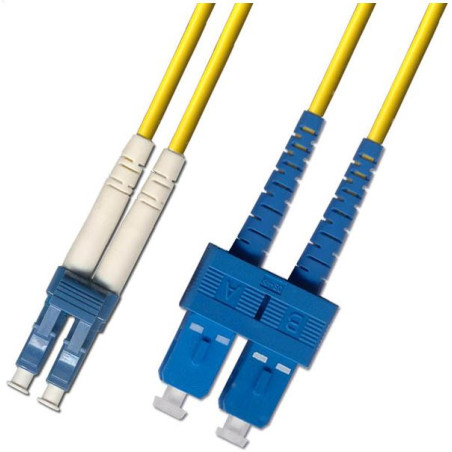 Optický patchkábel duplexný, LC/UPC-SC/UPC 9/125um SM, 140m, OS2