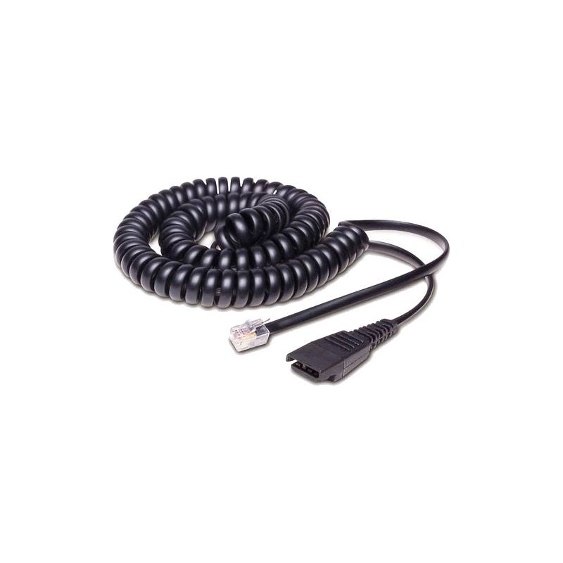 Jabra QD-RJ10, 0,5-2m, coiled