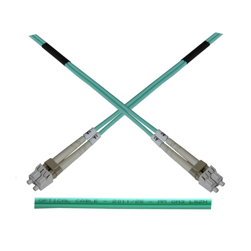 Optický patch kábel duplex LC-LC 50/125 MM 15m OM3