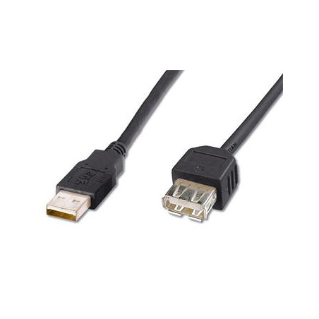 PremiumCord USB 2.0 kábel predlžovací, A-A, 0,5m, čierny