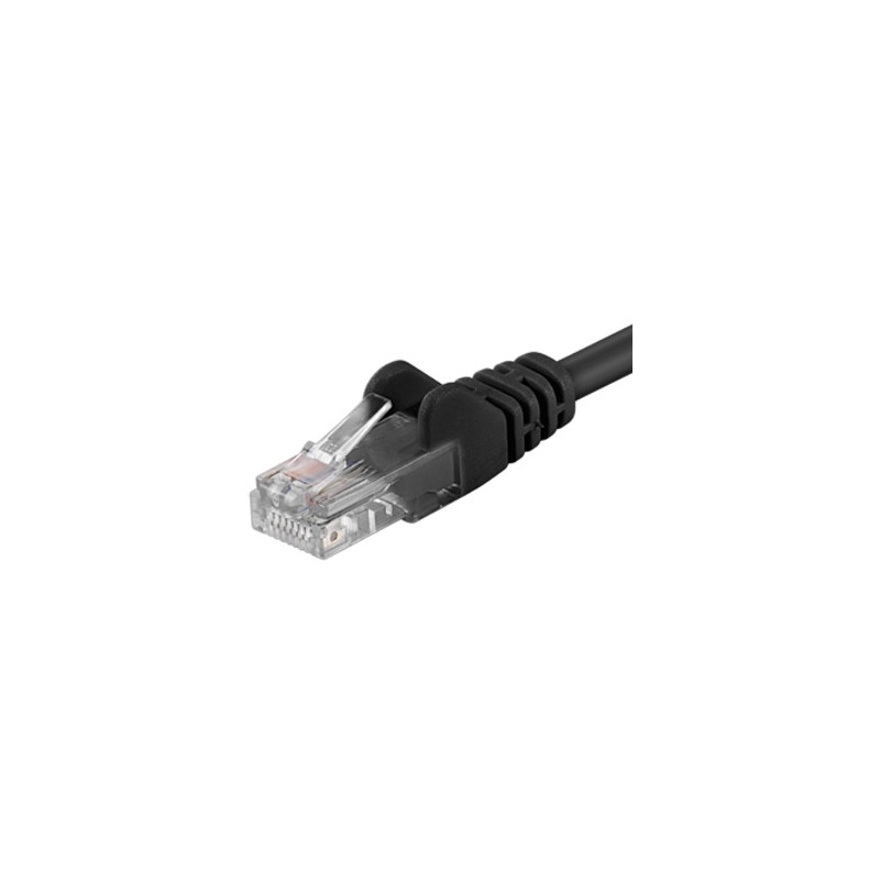 PremiumCord Patch kábel UTP RJ45-RJ45 CAT6 1m čierna