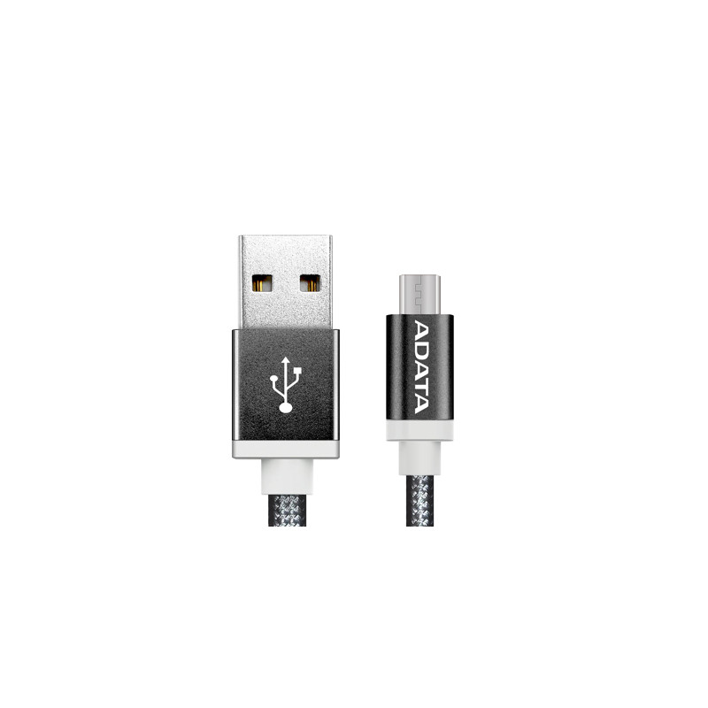 ADATA Micro USB kábel pletený 1m čierny