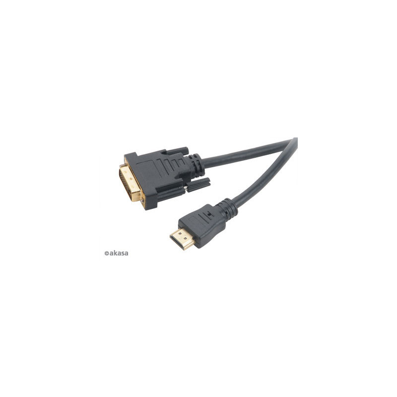 AKASA - DVI-D na HDMI kábel - 2 m