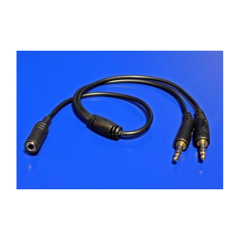 Redukcia audio 4 pólový jack3,5F - 2x jack3,5M