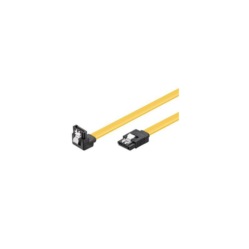 PremiumCord 0,3m SATA 3.0 dátový kábel, 6GBs, kov.západka, 90 °