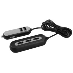 AVACOM CarHUB nabíjačka do auta 5x USB výstup, čierna