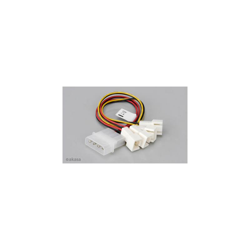 Akasa - 4-pin CPU Molex na 4 x 3-pin fan