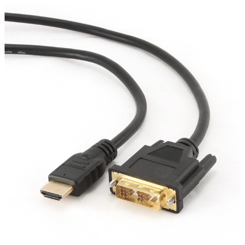 Kábel HDMI-DVI 0,5m, M/M tieň., pozlátené konekt. 1.3