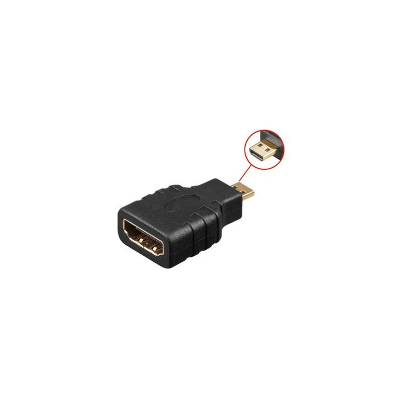PremiumCord adaptér HDMI-A - micro HDMI-D, F/M
