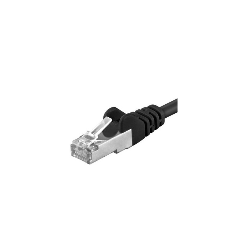 Premiumcord Patch kábel CAT6a S-FTP, RJ45-RJ45, AWG 26/7 0,5 m, čierna
