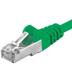 Premiumcord Patch kábel CAT6a S-FTP, RJ45-RJ45, AWG 26/7 0,5 m, zelená