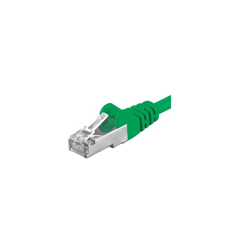 Premiumcord Patch kábel CAT6a S-FTP, RJ45-RJ45, AWG 26/7 0,5 m, zelená