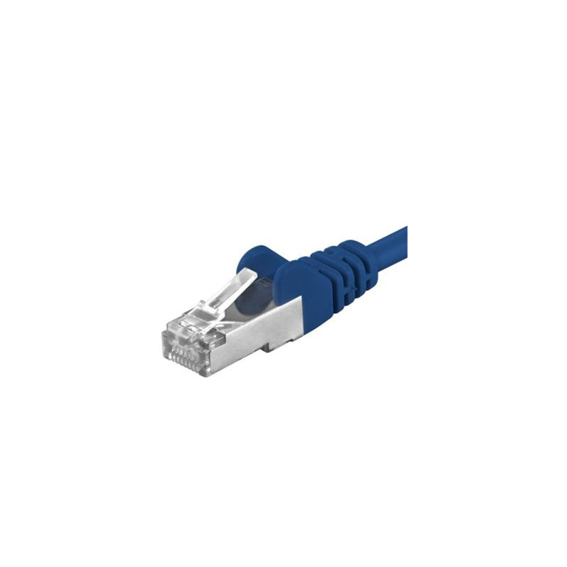 Premiumcord Patch kábel CAT6a S-FTP, RJ45-RJ45, AWG 26/7 1m, modrá