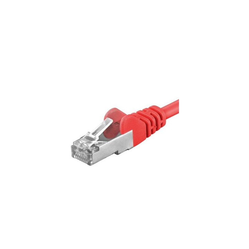 Premiumcord Patch kábel CAT6a S-FTP, RJ45-RJ45, AWG 26/7 2m, červená
