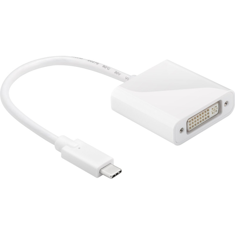 PremiumCord Prevodník USB-C na DVI, FullHD@60hz