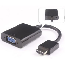 Predvodník HDMI na VGA so zvukom 3,5mm jack-čierny