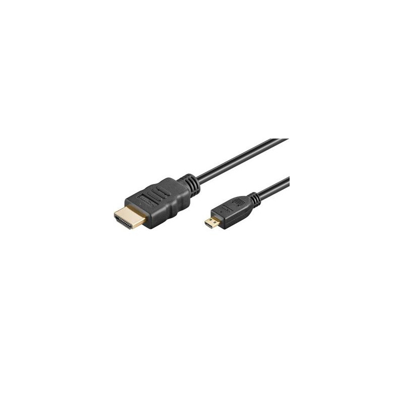 PremiumCord Kábel HDMI A - HDMI micro D, 2m