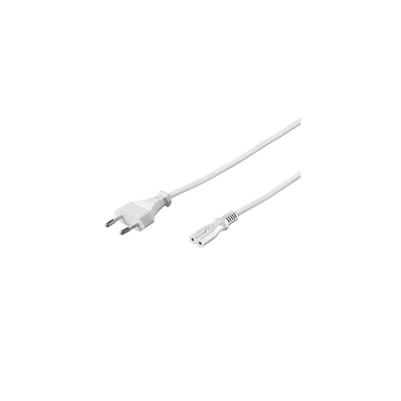 PremiumCord Kábel sieťový 230V k magnetofónu 3m, biely
