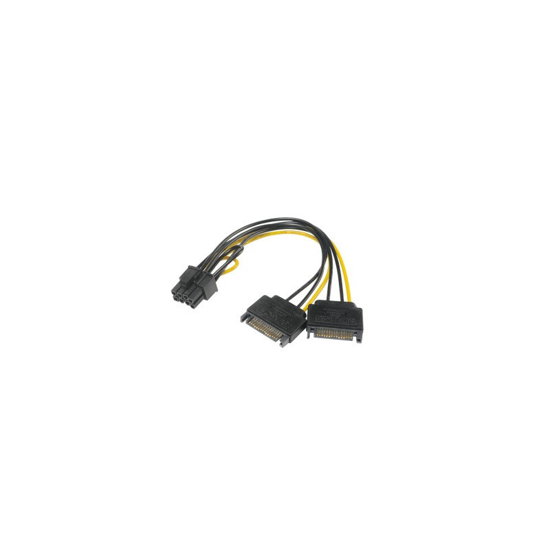 AKASA - SATA power na 6+2-pin PCIe adaptér