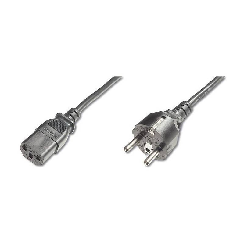 PremiumCord Kábel sieťový 230V k počítaču 2m, priamy konektor do zásuvky