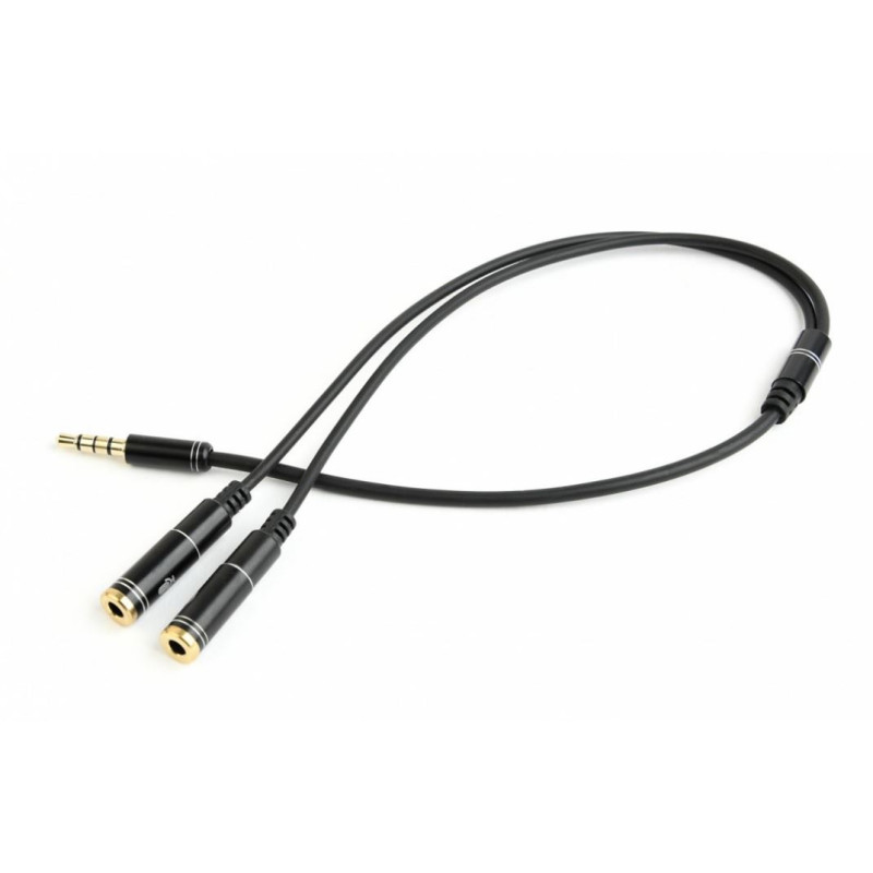 GEMBIRD 3,5 mm jack audio+microphone redukcia, 20 cm, 2xF/M, 4pin