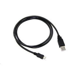 Kábel C-TECH USB 2.0 AM/Micro, 1m, čierny