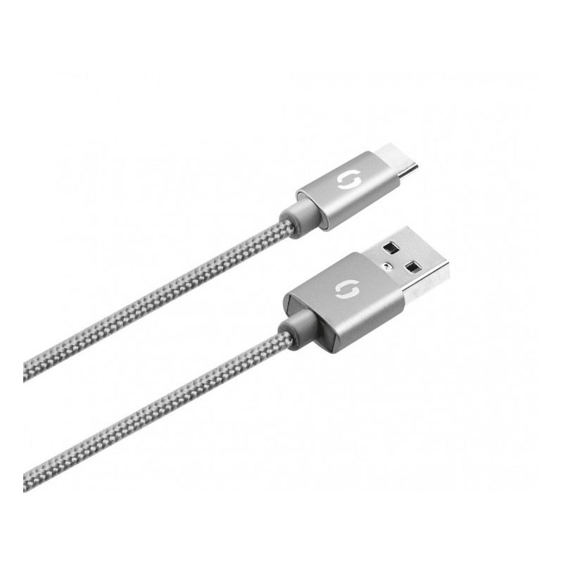 ALIGATOR PREMIUM Dátový kábel 2A, USB-C sivý