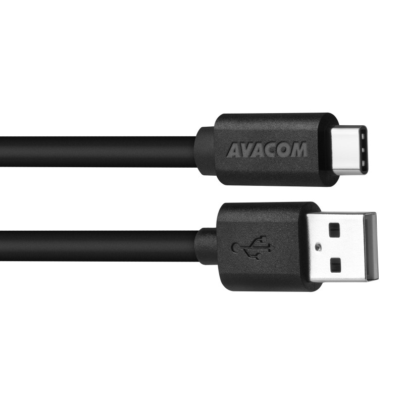 AVACOM dátový a nabíjací kábel USB - USB Type-C, 100cm, čierna