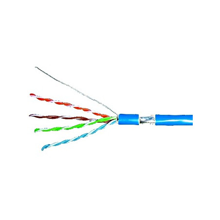 Kábel F/UTP Cat.5e 4x2xAWG24, LS0H plášť modrý, box 305m