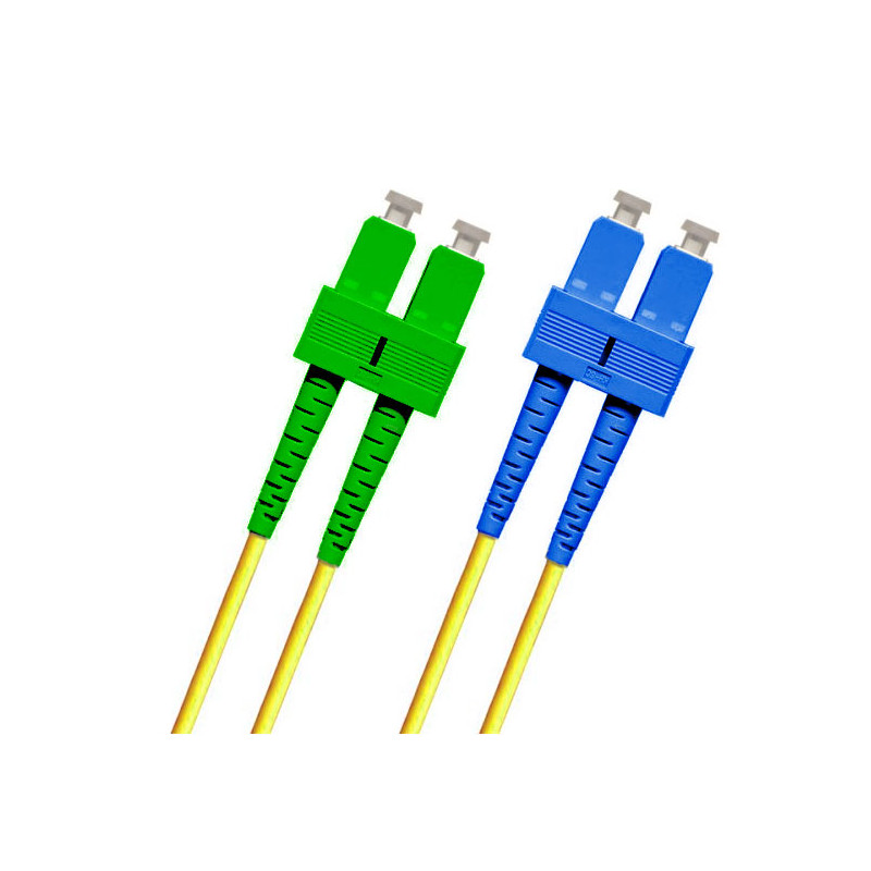 Optický patchkábel duplex SC/APC-SC 9/125um SM 1m, OS2, G657A