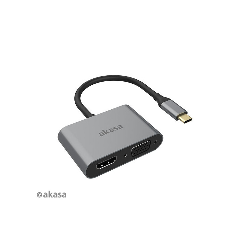AKASA - adaptér Type-C na HDMI a VGA