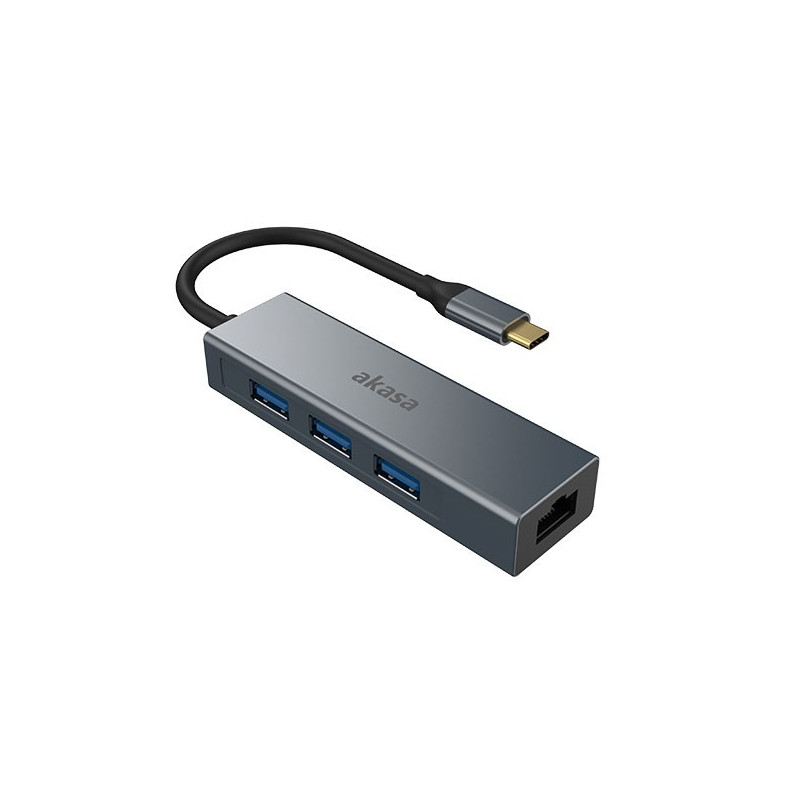 AKASA - USB Type-C 4-in-1 hub s Ethernetom