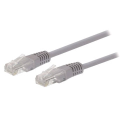 Kábel C-TECH patchcord Cat5e, UTP, sivý, 3m