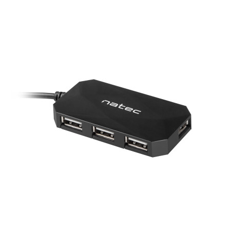 Natec Locust rozbočovač 4x USB 2.0 HUB, čierny