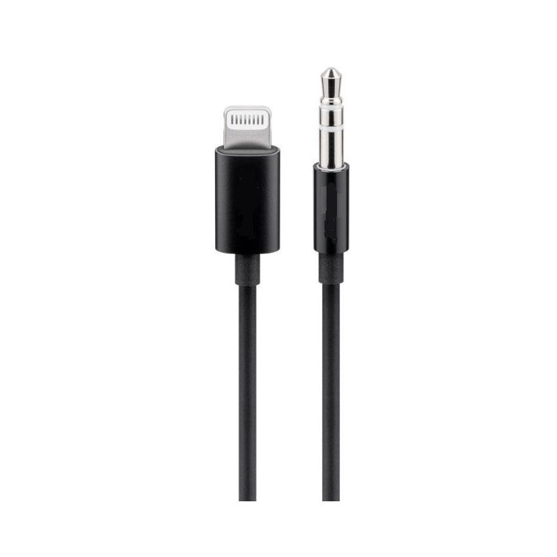 PremiumCord Apple Lightning audio redukčný kábel na 3.5 mm stereo jack, 1 m, čierny