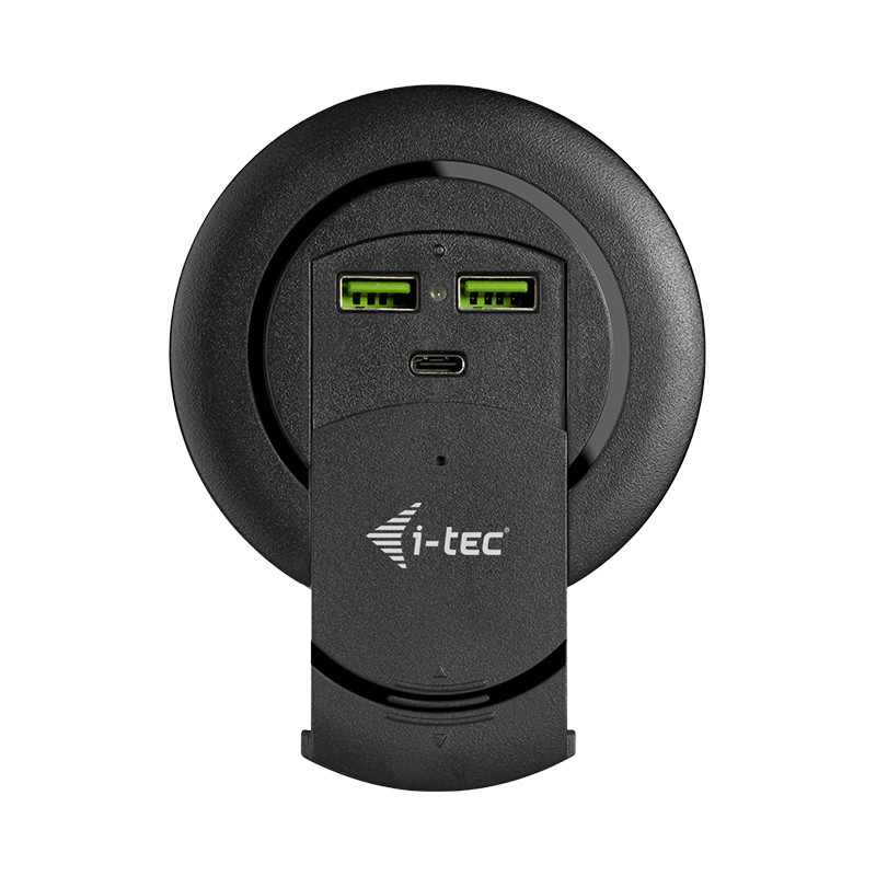i-tec Built-in Desktop Fast Charger, USB-C PD 3.0 + 3x USB 3.0 QC3.0, 96W