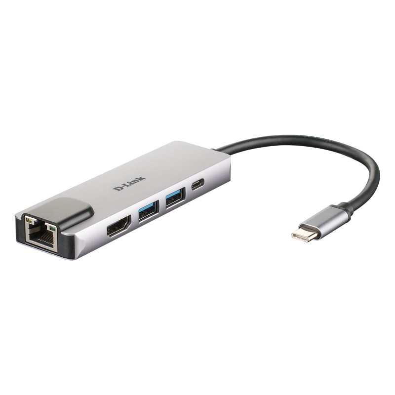 D-Link 5-in-1 USB-C Hub with HDMI/Ethernet a Power Delivery