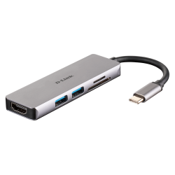D-Link 5-in-1 USB-C Hub with HDMI a SD/microSD Card Reader